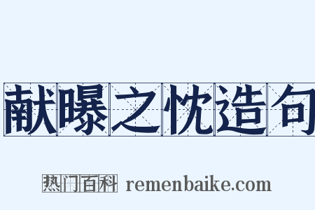 献曝之忱造句是什么意思的图片